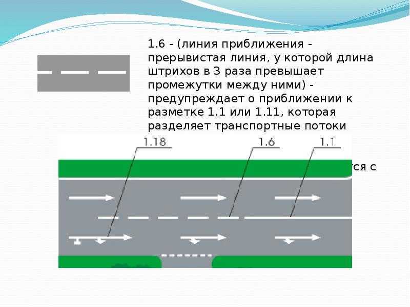 Что обозначают прерывистые линии разметки на перекрестке