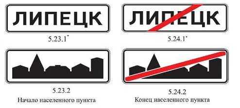 Знак начало населенного пункта | знак конец населенного пункта | avtonauka.ru